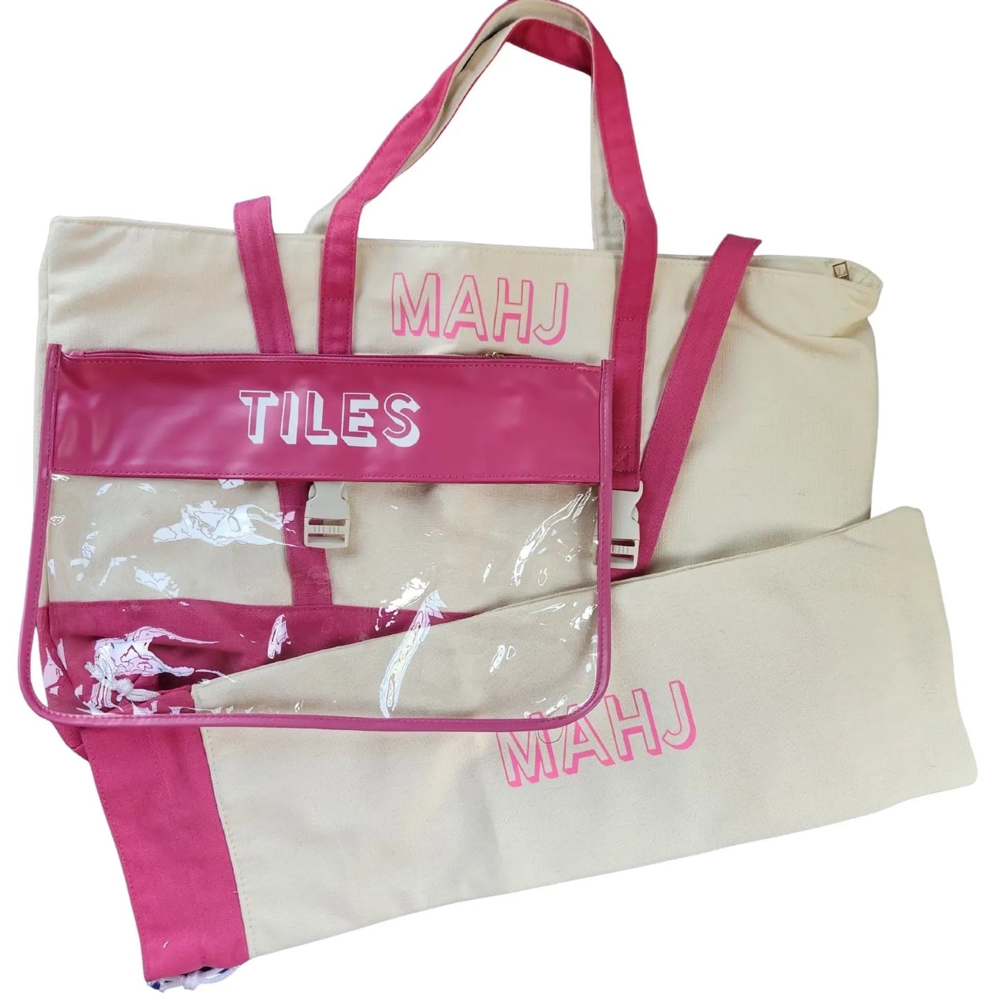 Mah Jongg 3-Piece Canvas Bag Sets