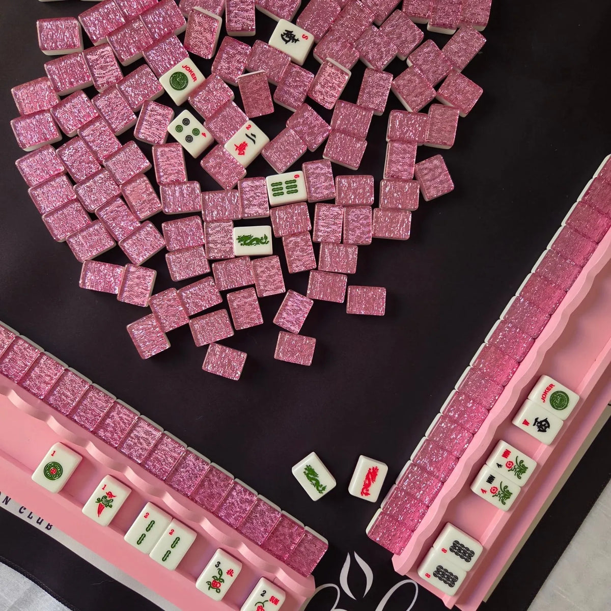 American Mah Jongg Tiles (30MM) - Pink Sparkle