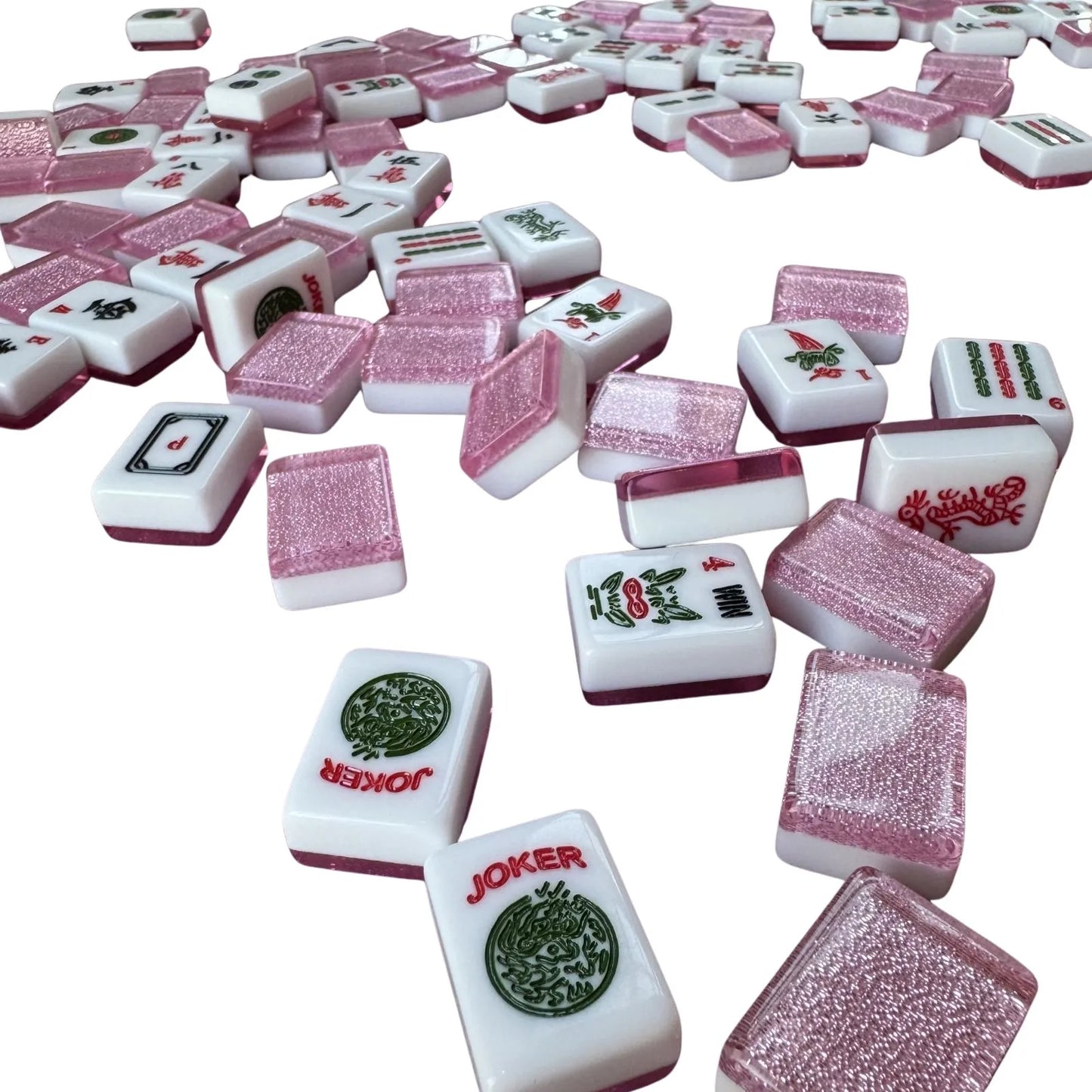American Mah Jongg Tiles (30MM) - Pink Sparkle