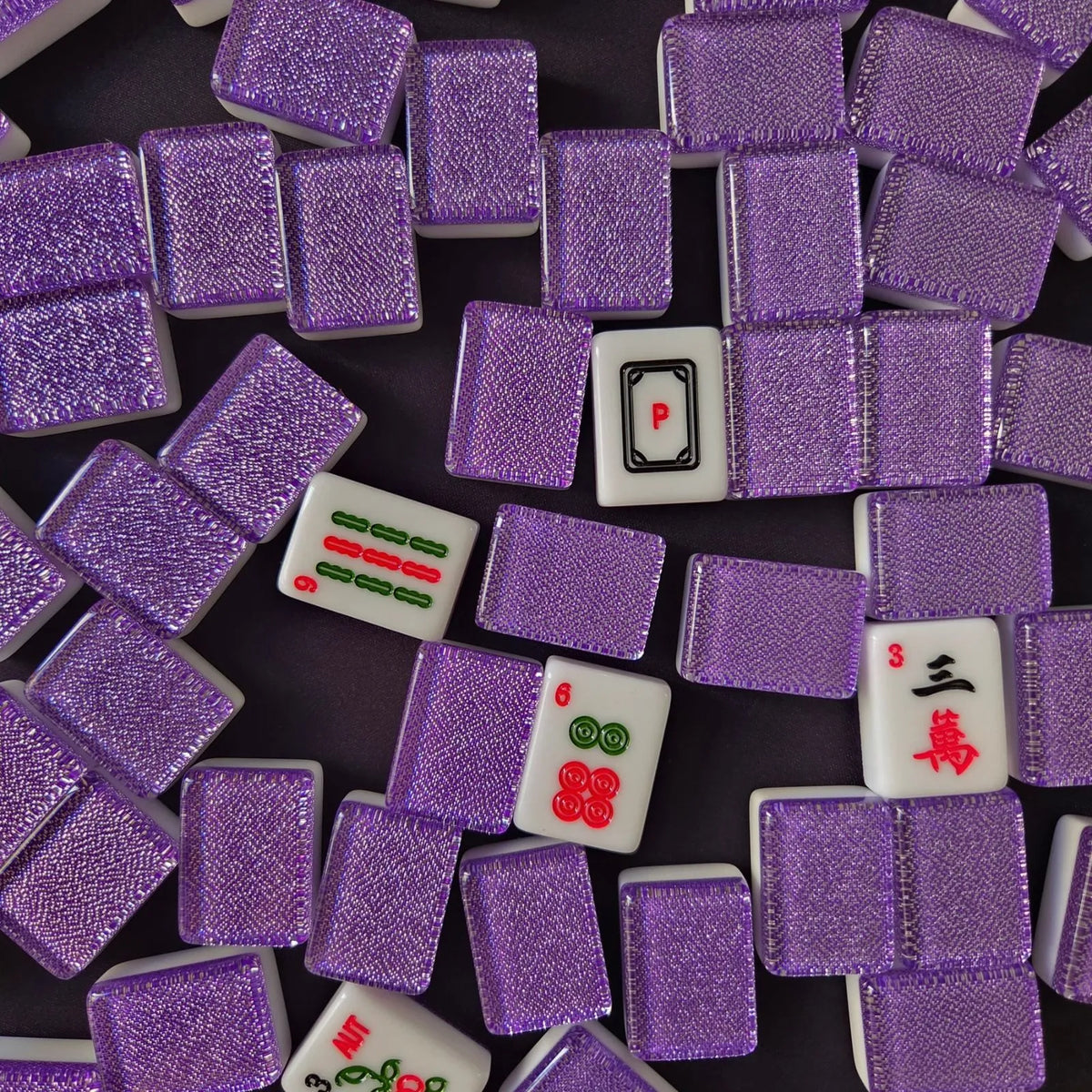American Mah Jongg Tiles (30MM) - Purple Sparkle