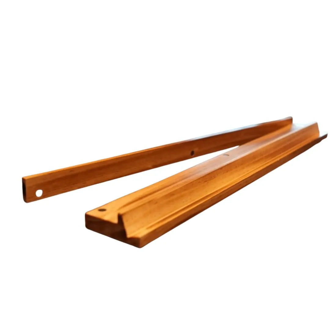 19 inch wooden mah jongg rack with magnetic pusher on green table