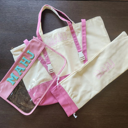 Mah Jongg 3-Piece Canvas Bag Sets