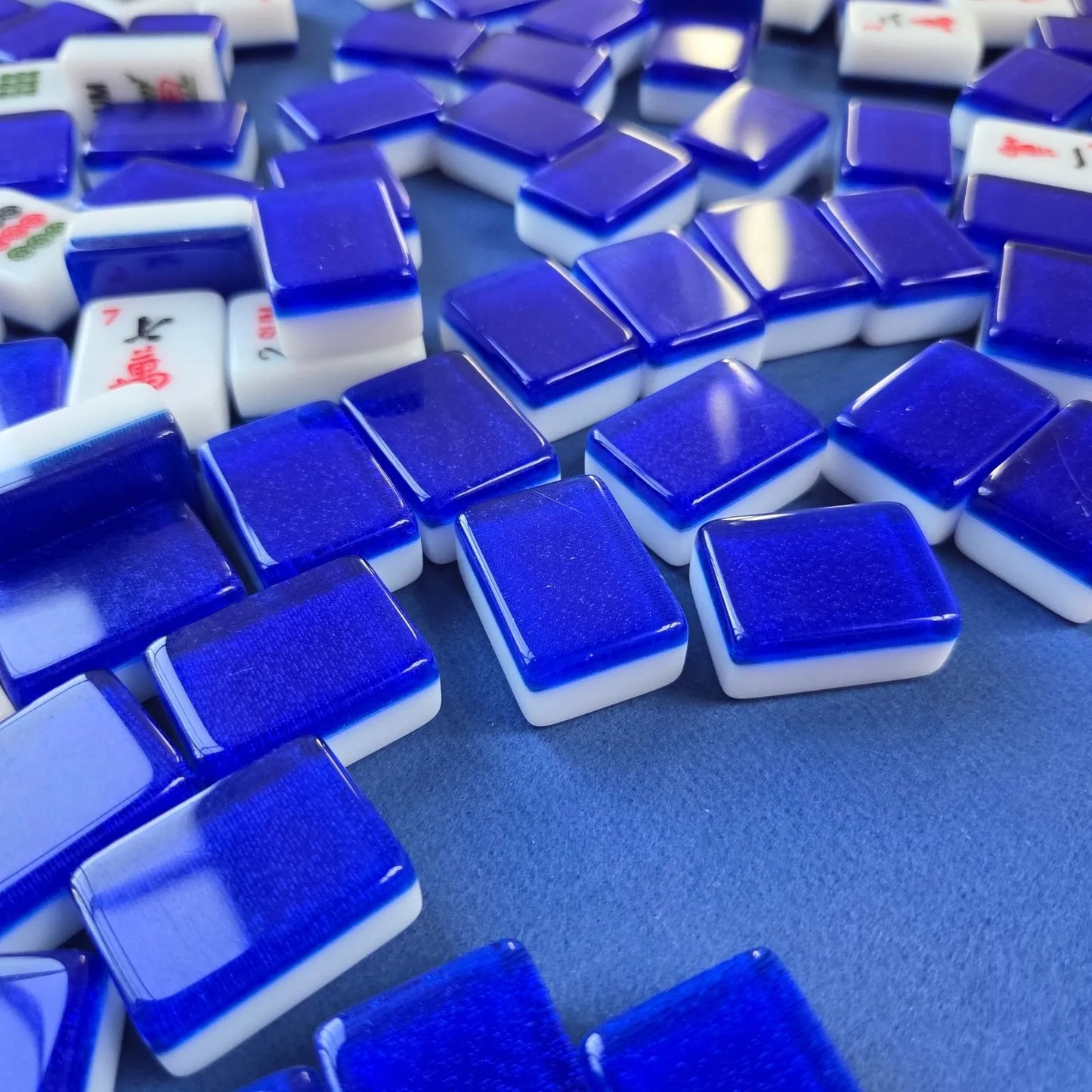 American Mah Jongg Tiles - Blue Cobalt (30MM)