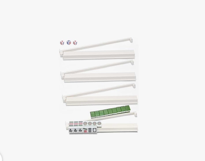 Set of white blinds with control panel on a white background