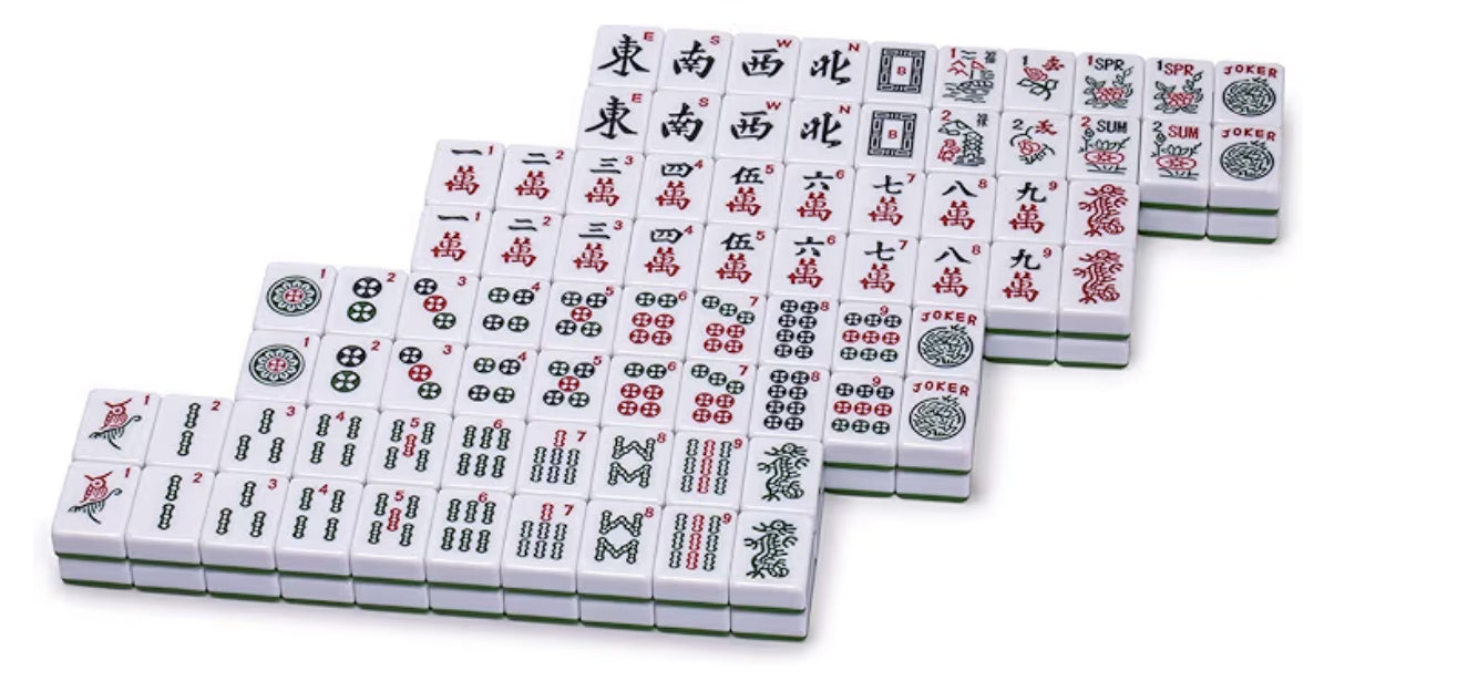 White Mah Jongg Tiles Only – Premium 156-Piece Set