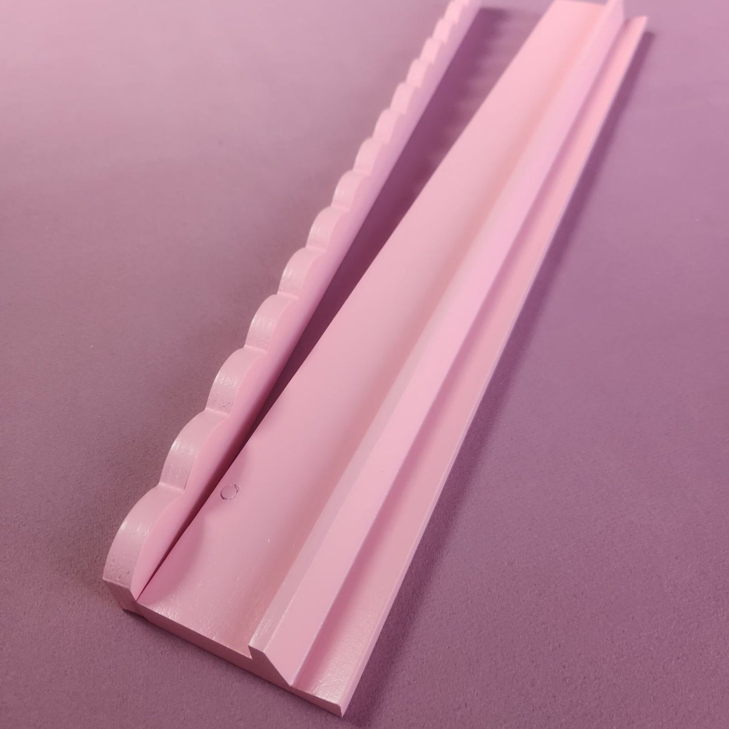 Scalloped Wood Mah Jongg Racks with Pushers - Dark Pink 20.5" (Set of 4)