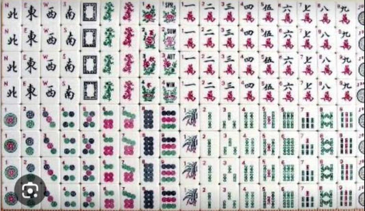 White Mah Jongg Tiles Only – Premium 156-Piece Set