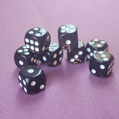 Mah Jongg Black Bundle - Gray Sparkle Tiles (36MM), Black Racks, & Black Mat + FREE Dice