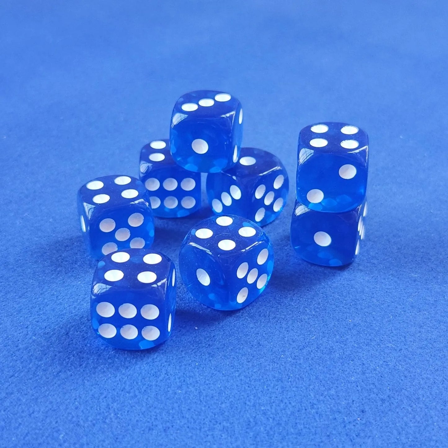 Mah Jongg Blue Bundle - Blue Sparkle Tiles (36MM), Blue Acrylic Racks, Blue Mat + FREE Dice
