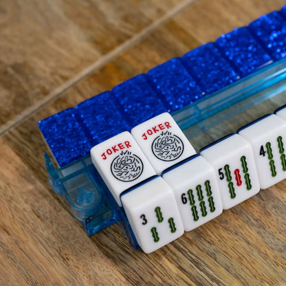 Automatic Mah Jongg Tiles - Designer Series (36MM) - Blue Sparkle