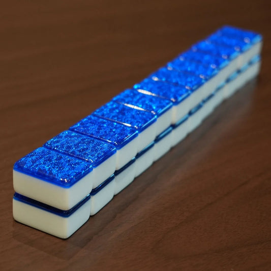 Automatic Mah Jongg Tiles - Designer Series (36MM) - Blue Sparkle
