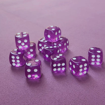 Mah Jongg Lavender Bundle - Purple Sparkle Tiles (30MM), Purple Mat, Purple Translucent Racks + FREE Dice
