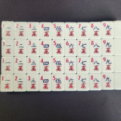 Earl Grey 30MM American mah jongg character suit tiles arranged in complete set