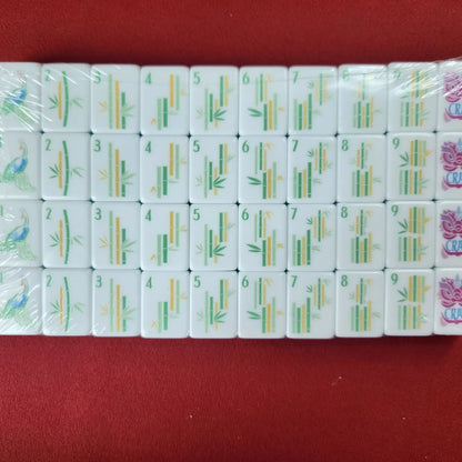 Lemon Sherbet 30MM American mah jongg bamboo suit tiles arranged in complete set