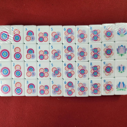 Lemon Sherbet 30MM American mah jongg dot suit tiles arranged in complete set