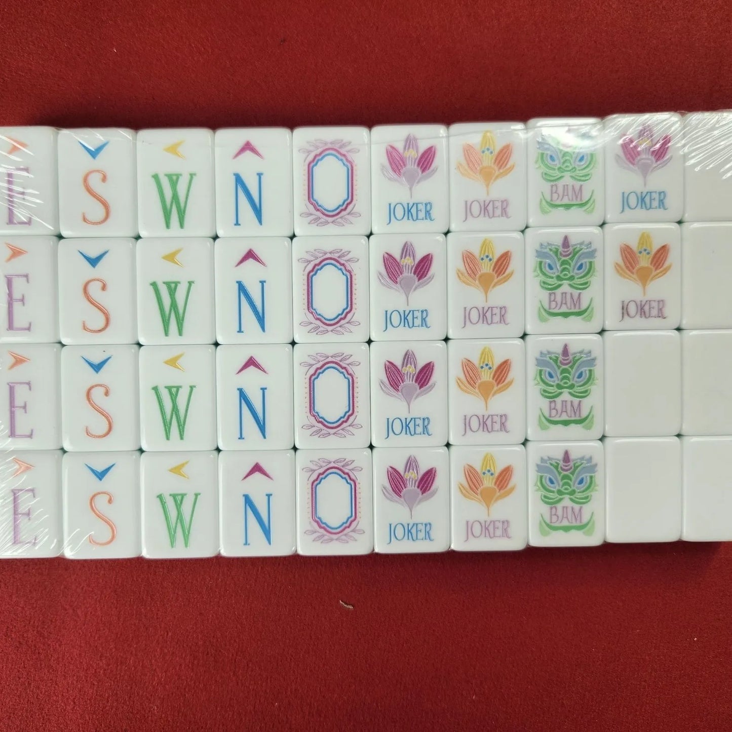 Lemon Sherbet 30MM American mah jongg specialty tiles including winds, dragons, flowers, Jokers, and blank tiles