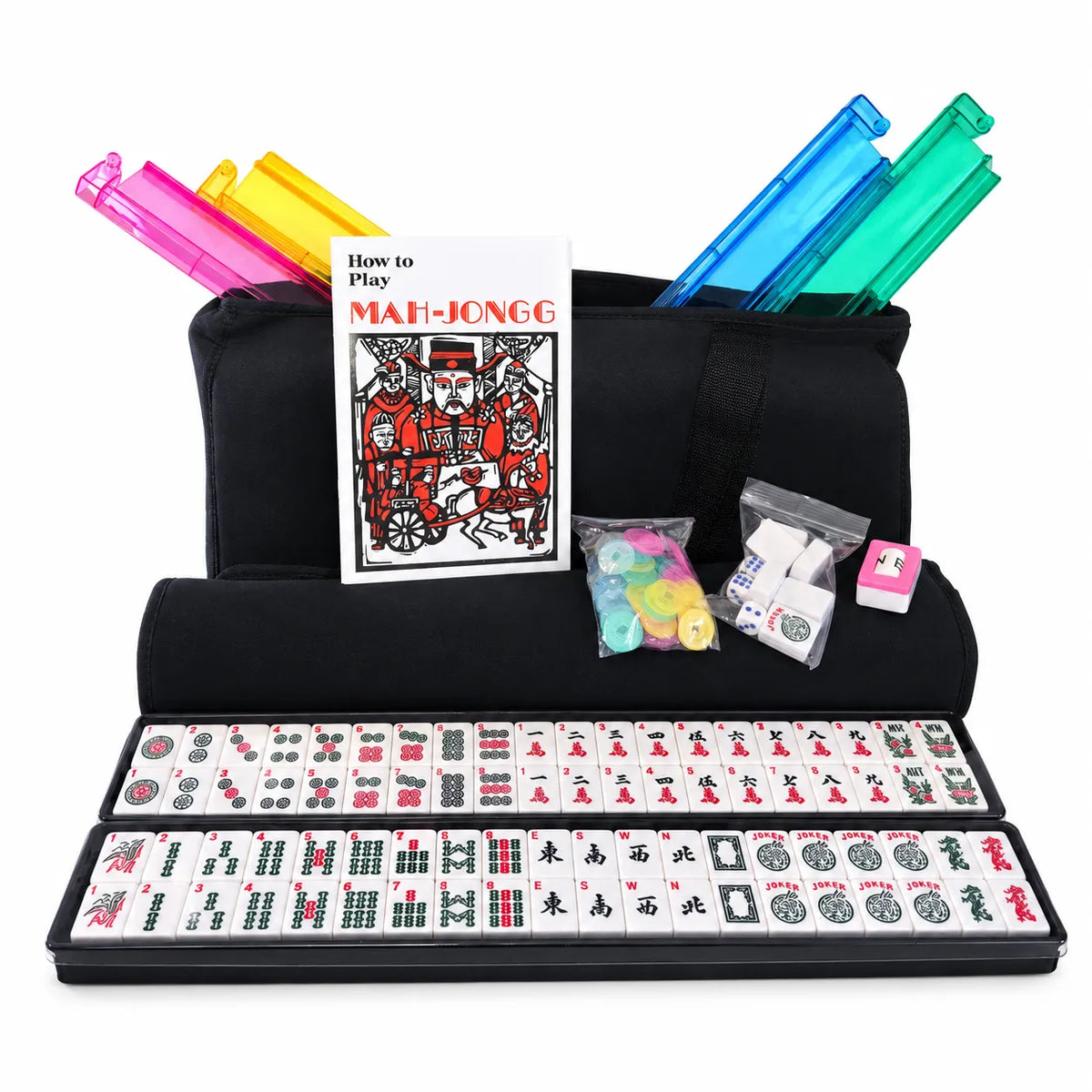 American Mahjong Set - Multi-Colored Racks