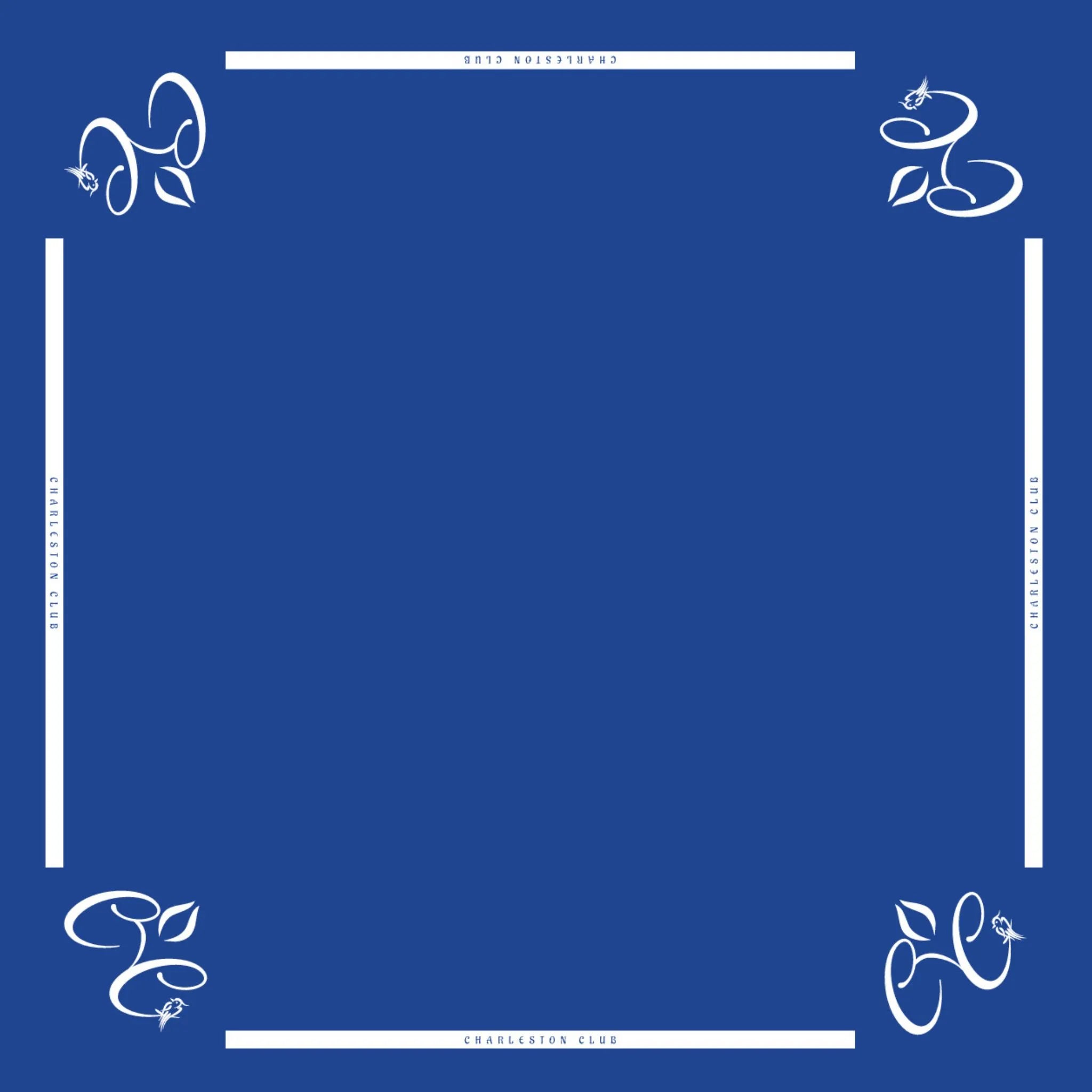 Blue border Charleston Club Mah Jongg mat design