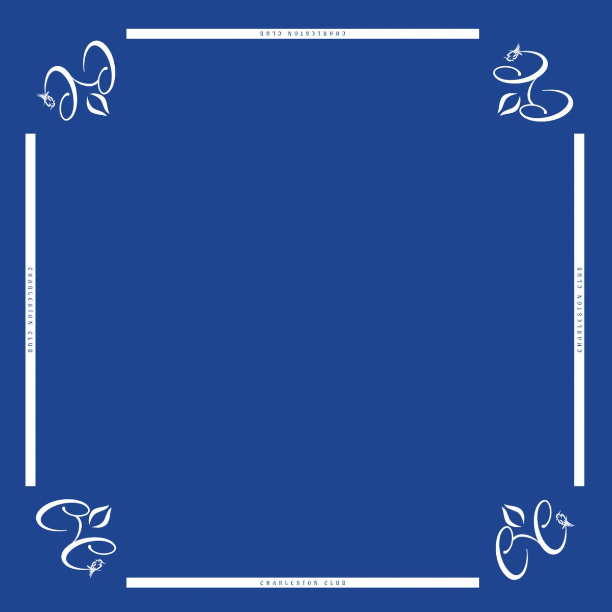 Blue Charleston Club Mah Jongg table mat