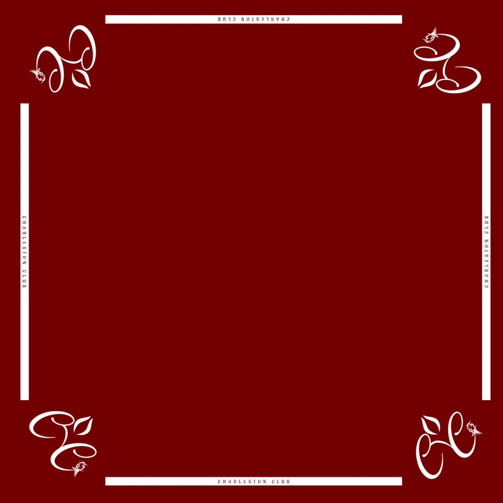 Red border Charleston Club Mah Jongg mat design