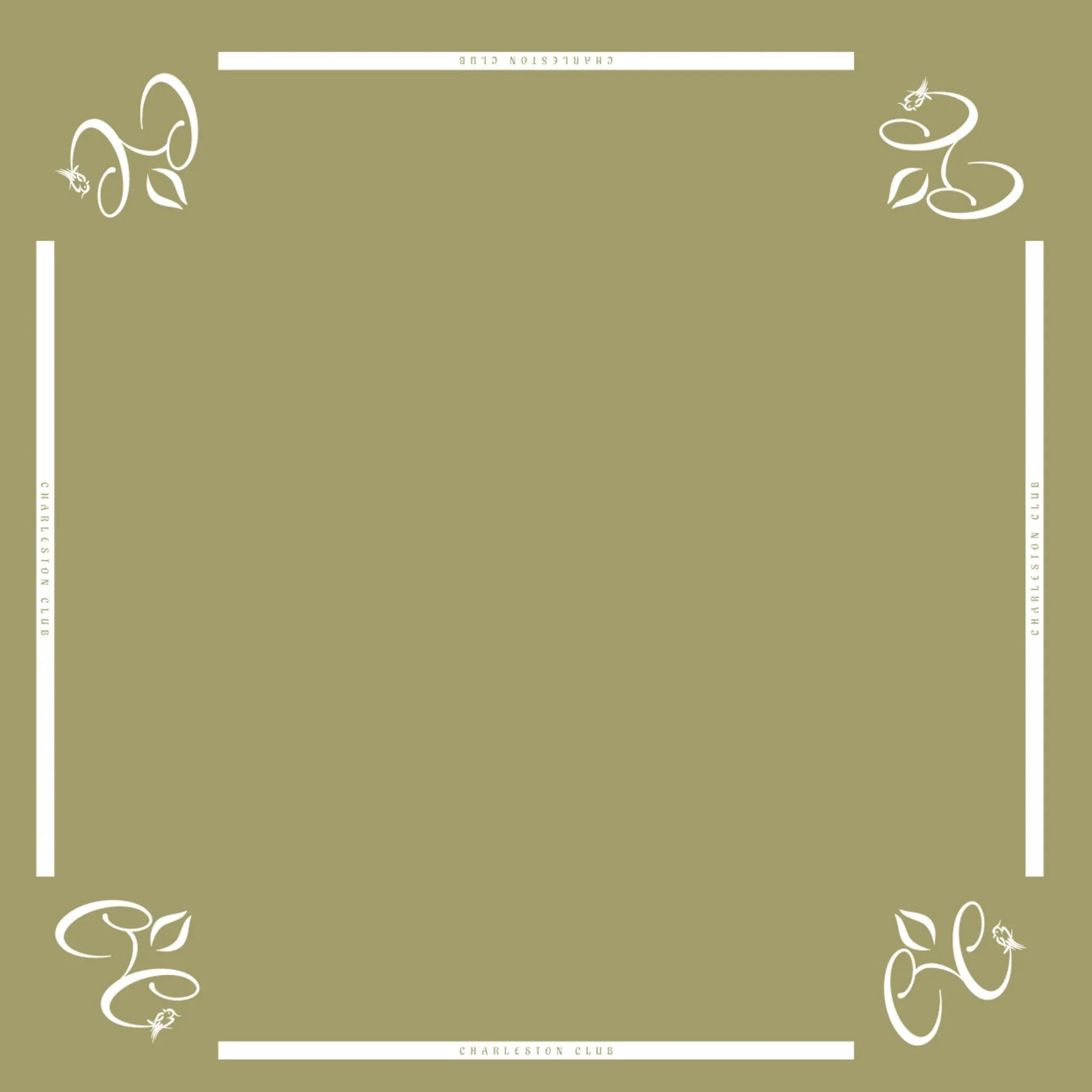 Khaki Charleston Club Mah Jongg table mat