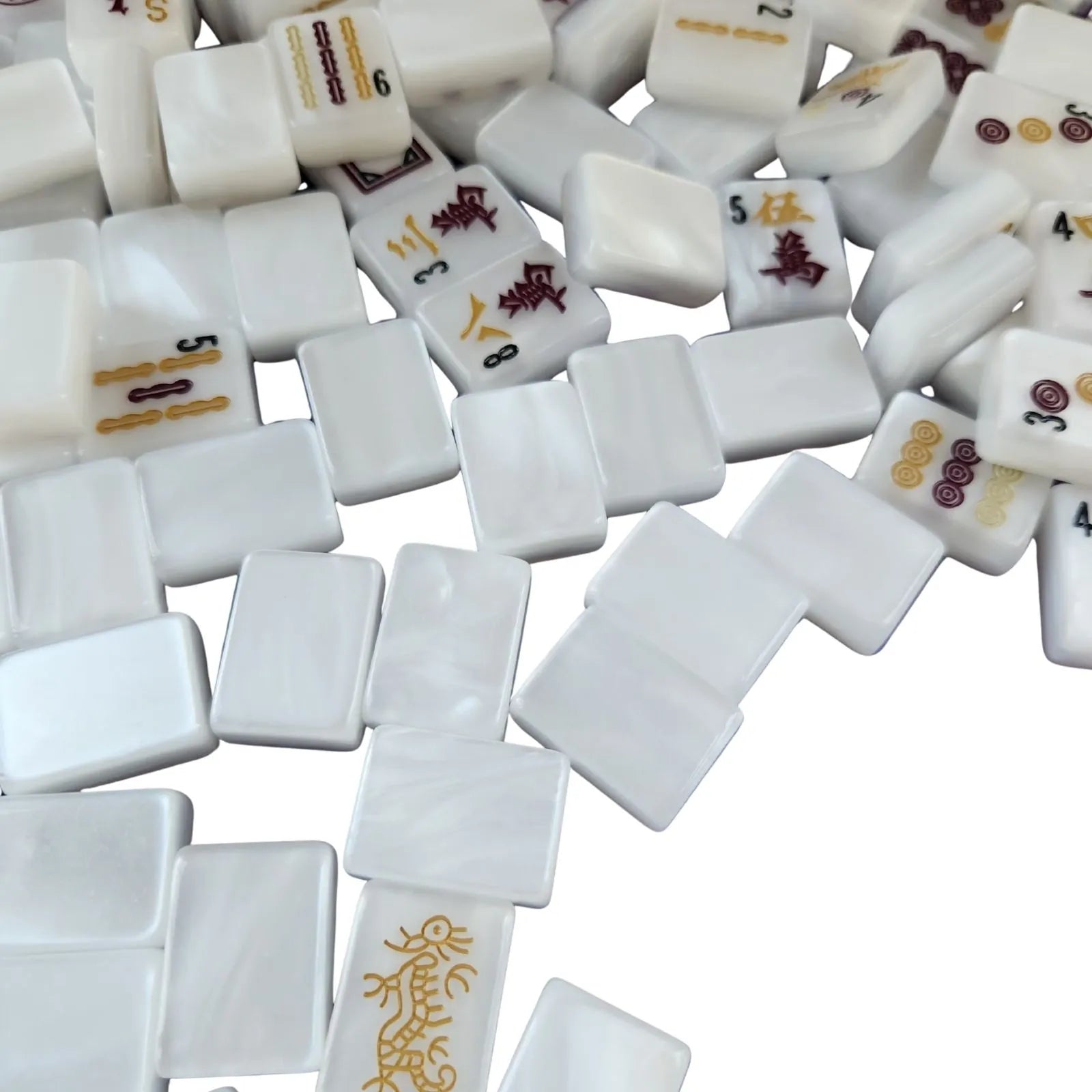 Mother of Pearl 30MM American Mah Jongg tiles on a white background