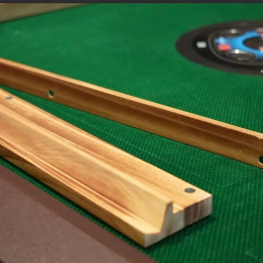 19 inch wooden mah jongg rack with integrated magnetic pusher