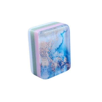 Ocean Wave 30MM American mah jongg tile featuring ocean-inspired artwork and layered pastel edges