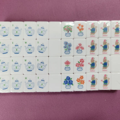 Peach Tea 30MM American mah jongg specialty tiles including winds, dragons, flowers, Jokers, and blank tiles