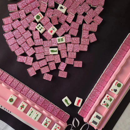 American Mah Jongg Tiles (30MM) - Pink Sparkle