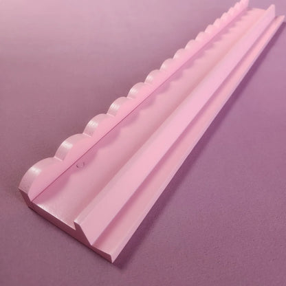 Scalloped Wood Mah Jongg Racks with Pushers - Dark Pink 20.5" (Set of 4)