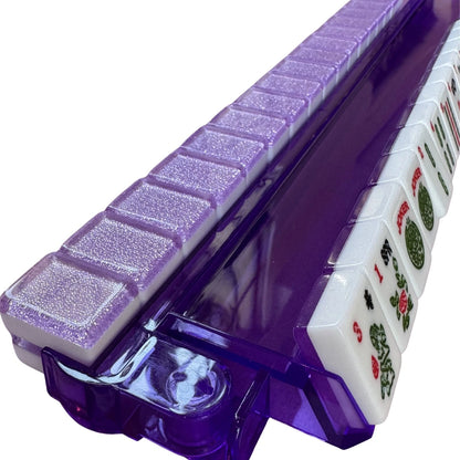 Mah Jongg Lavender Bundle - Purple Sparkle Tiles (30MM), Purple Mat, Purple Translucent Acrylic Racks
