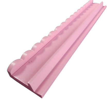 Scalloped Wood Mah Jongg Racks with Pushers - Dark Pink 20.5" (Set of 4)