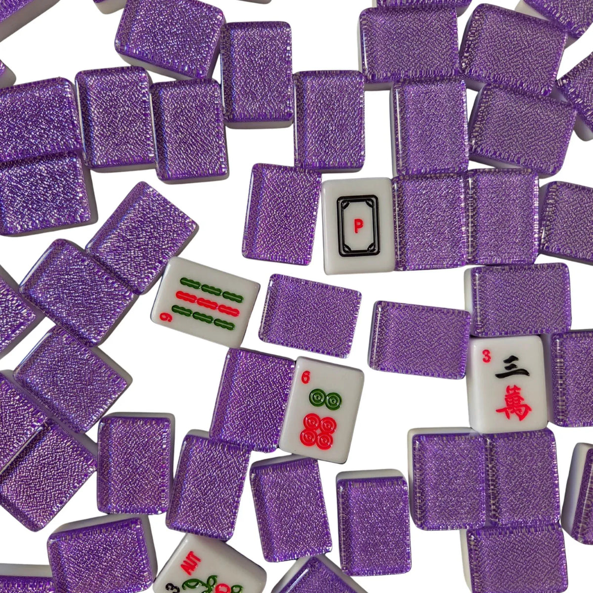 American Mah Jongg Tiles (30MM) - Purple Sparkle