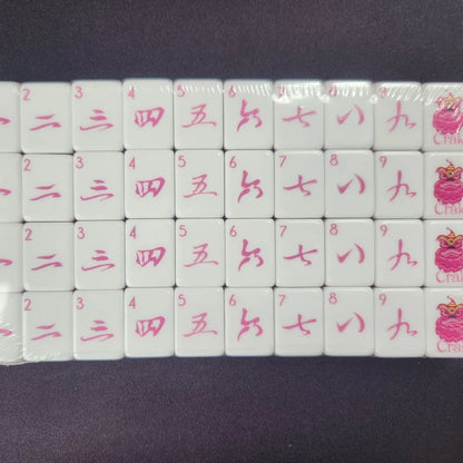 Tortoise Shell 30MM American mah jongg character suit tiles arranged in complete set