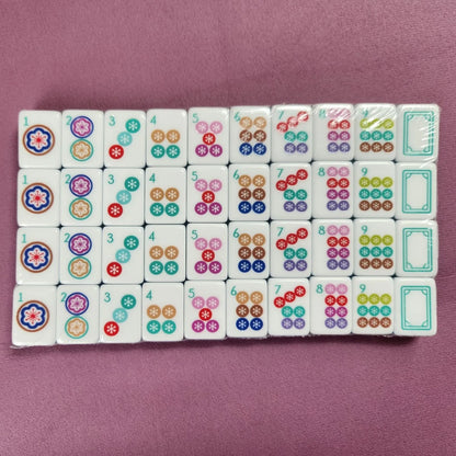Watermelon 30MM American mah jongg dot suit tiles arranged in complete set
